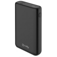 CELLY POWER BANK 15A PROPOWER 45W MICROUSB USBC 2 USB QUICK CHARGE Y USBC NEGRO