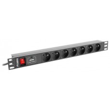 Regleta lanberg 1u 10a rack 19