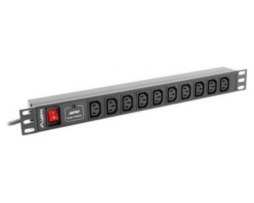 Regleta lanberg 1u 10a rack 19