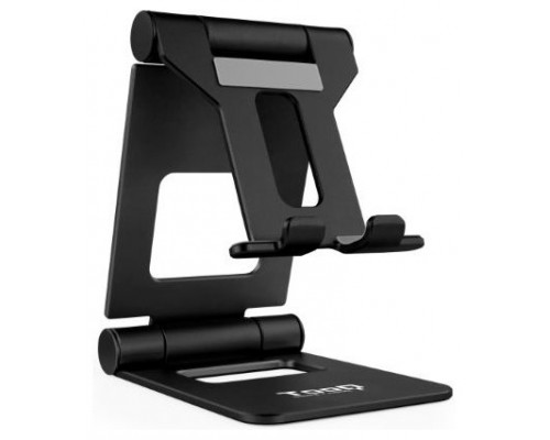 SOPORTE SOBREMESA TOOQ PARA TELEFONO/TABLET PLEGABLE SLIM NEGRO