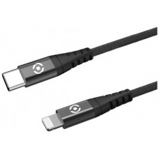 CELLY CABLE TIPO C A LIGHTNING 2M NEGRO