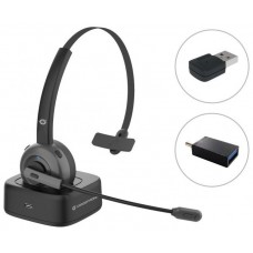 HEADSET BLUETOOTH CONCEPTRONIC CON BASE DE CARGA ADAPTADOR BLUETOOTH INCLUIDO POLONA03BDA