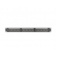 PATCH PANEL LANBERG 24 PUERTOS 1U 19â?? CAT.5E BLINDADO NEGRO