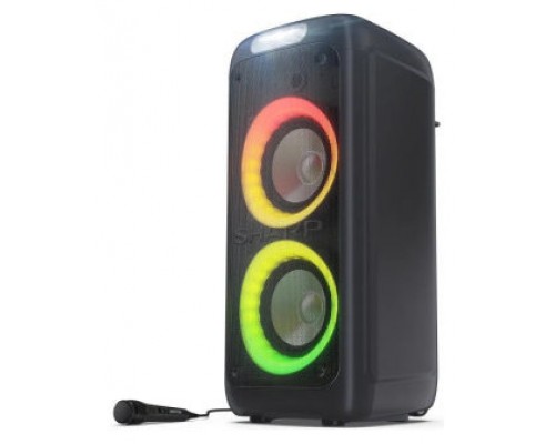 SHARP PS 949 FUNCIÓN KARAOKE/MICROFONO INCLUIDO/C ON TWS/BLUETOOTH/UEBX2/2X6,33MM/LUCES MULTICOLOR Y ESTROBOSCÓPICA/POTENCIA 132W