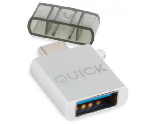 Quick Media QMACUSB cambiador de género para cable USB-C USB-A Blanco