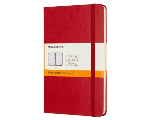 LIBRETA CLASICA TAPA DURA ROJA M (11,5X18CM) RAYADA MOLESKINE QP050F2