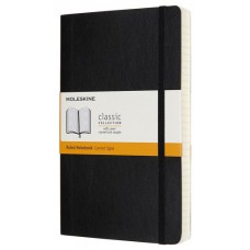 LIBRETA CLASICA MAYOR GROSOR NEGRA L (13X21CM) RAYADA TAPA BLANDA MOLESKINE QP616EXP