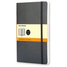 LIBRETA CLASICA TAPA BLANDA NEGRA L (13X21CM) RAYADA MOLESKINE QP616