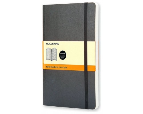 LIBRETA CLASICA TAPA BLANDA NEGRA L (13X21CM) RAYADA MOLESKINE QP616