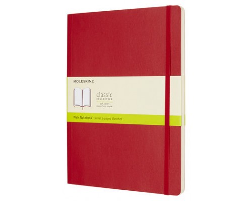 LIBRETA CLASICA TAPA BLANDA ROJO ESCARLATA XL (19X25CM) LISA MOLESKINE QP623F2