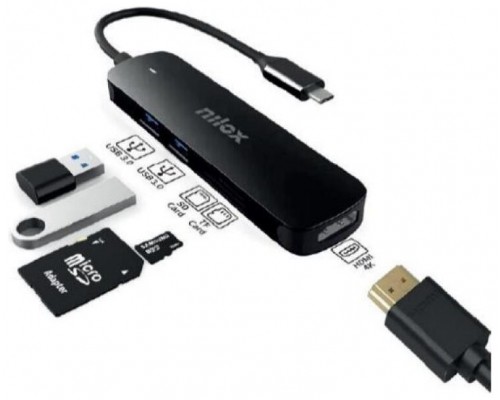 DOCK NILOX USB-C HDMI 2XUSB30 + SD/TF