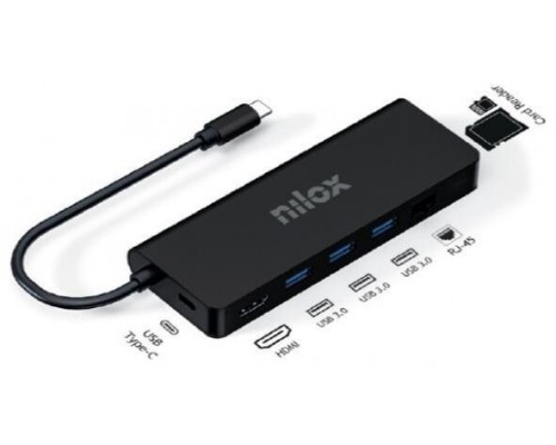 DOCK NILOX USB-C 8 IN 1 HDMI 4K