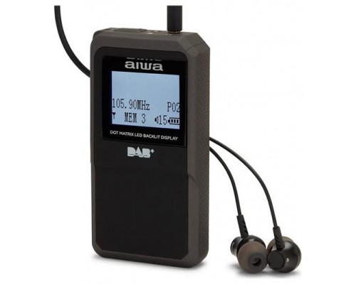 Radio portatil bolsillo aiwa rd - 20dab negro