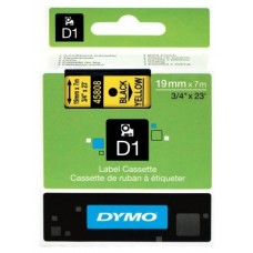 DYMO D1 - Cintas Dymo 19mmx7m Negro/Amarillo