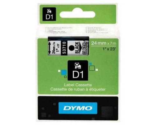 CINTA ROTULADORA D1 24MM NEGRO/TRANSPARENTE DYMO S0720920