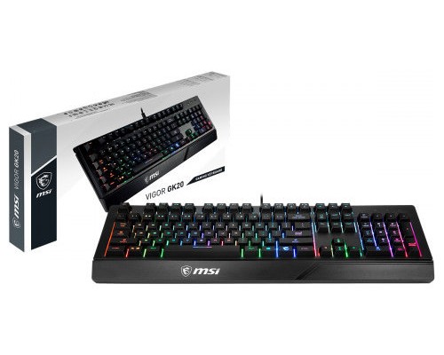 MSI VIGOR GK20 teclado USB QWERTY Español Negro