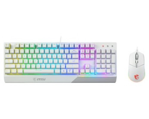 MSI Vigor GK30 Combo White teclado USB QWERTY Portugués Blanco