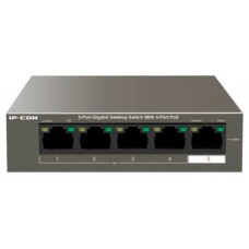 IP-COM Networks F1105P-4-63W switch No administrado Fast Ethernet (10/100) Negro Energía sobre Ethernet (PoE)