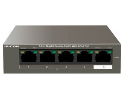 IP-COM Networks F1105P-4-63W switch No administrado Fast Ethernet (10/100) Negro Energía sobre Ethernet (PoE)