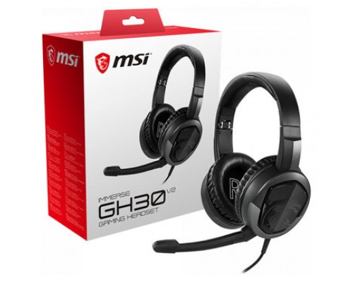 MSI Immerse GH30 V2 Auriculares Diadema Conector de 3,5 mm Negro