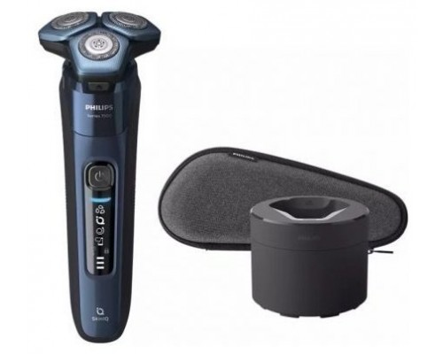 AFEITADORA PHILIPS SHAVER SERIES 7000 S7782/50 3 CABEZALES PIVOTANTES USO EN HUMEDO Y SECO INALAMBRICA RECARGABLE