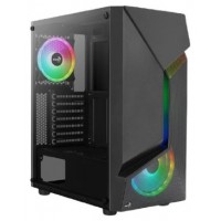 Aerocool SCAPEBKV3 Caja Gaming ATX Frontal RGB LED Cristal Templado 3xVentiladores ARGB Negro