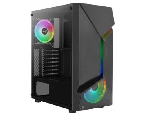 Aerocool SCAPEBKV3 Caja Gaming ATX Frontal RGB LED Cristal Templado 3xVentiladores ARGB Negro