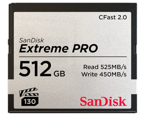 Sandisk Extreme Pro 512GB memoria flash CFast 2.0