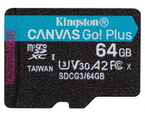 Kingston Technology Canvas Go! Plus memoria flash 64 GB MicroSD Clase 10 UHS-I