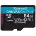 Kingston Technology Canvas Go! Plus memoria flash 64 GB MicroSD Clase 10 UHS-I