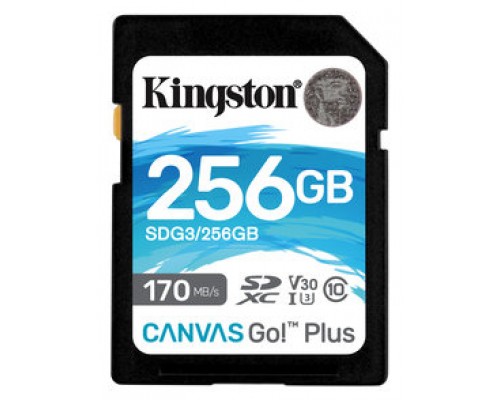 Kingston Technology Canvas Go! Plus memoria flash 256 GB SD Clase 10 UHS-I