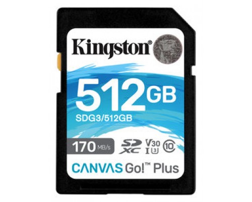 Kingston Technology Canvas Go! Plus memoria flash 512 GB SD Clase 10 UHS-I