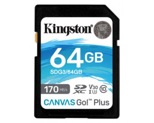 Kingston Technology Canvas Go! Plus memoria flash 64 GB SD UHS-I Clase 10