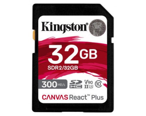 Kingston Technology Canvas React Plus 32 GB SD UHS-II Clase 10