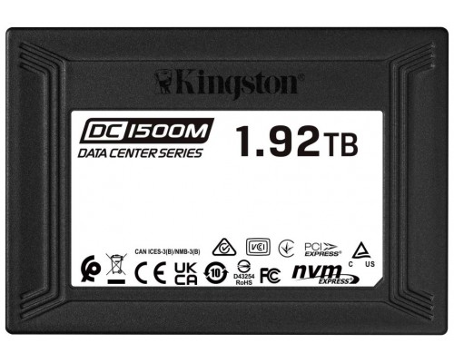 Kingston SSD DC1500M 1.92TB U.2 2,5"  NVMe PCIe