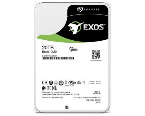 EXOS X20 20TB SATA 3.5IN       INT