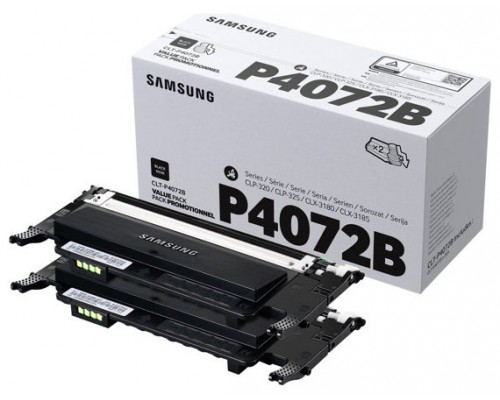 SAMSUNG TONER CLT-P4072B TWIN PACK CLP-320/ CLP-325/CLX-3185 BLACK (CLT-P4072B/ELS)(SU381A)