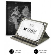 SUBBLIM Funda Tablet Universal TRENDY CASE WORLD MAP 10.1"