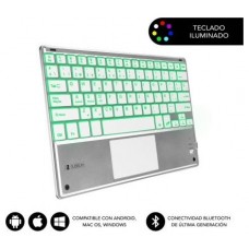 TECLADO TABLET SUBBLIM SMART BACKLIT BT KEYBOARD TOUCHPAD SILVER