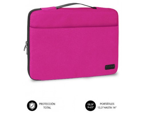 FUNDA PORTATIL SUBBLIM FUNDA ORDENADOR ELEGANT LAPTOP SLEEVE 13,3-14" PINK