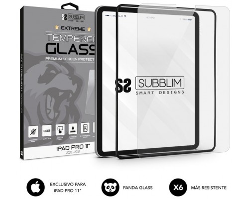 PROTECTOR PANTALLA SUBBLIM EXTREME TEMPERED GLASS IPAD PRO 11" 2020 - 2018