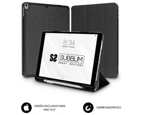 FUNDA TABLET SUBBLIM SHOCK CASE IPAD 10,2" 9/8/7 GEN BLACK