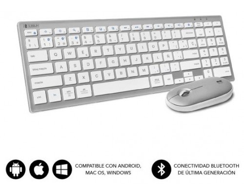 COMBO TECLADO RATON SUBBLIM PURE EXTENDED SILVER