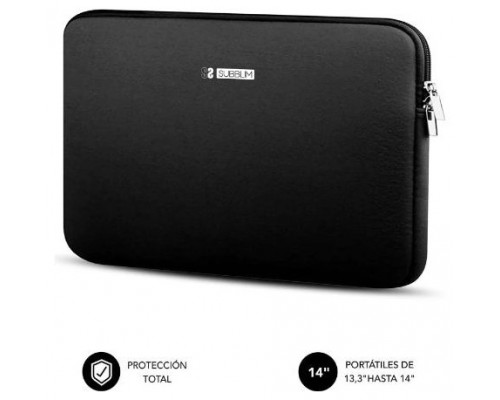 FUNDA PORTATIL SUBBLIM BUSINESS LAPTOP SLEEVE NEOPRENE 13,3-14" BLACK