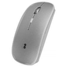 RATÓN ÓPTICO INALÁMBRICO 2.4G Y BT DUAL FLAT MOUSE SILVER