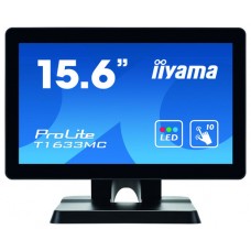 iiyama ProLite T1633MC-B1 monitor pantalla táctil 39,6 cm (15.6") 1366 x 768 Pixeles Negro Multi-touch Multi-usuario