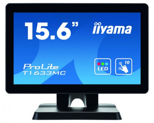 iiyama ProLite T1633MC-B1 monitor pantalla táctil 39,6 cm (15.6") 1366 x 768 Pixeles Negro Multi-touch Multi-usuario