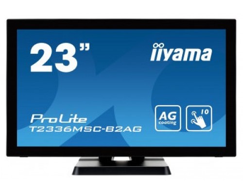 iiyama ProLite T2336MSC-B2AG monitor pantalla táctil 58,4 cm (23") 1920 x 1080 Pixeles Multi-touch Negro