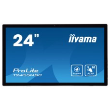 iiyama T2455MSC-B1 pantalla de señalización Pantalla plana para señalización digital 61 cm (24") LED 400 cd / m² Full HD Negro Pantalla táctil