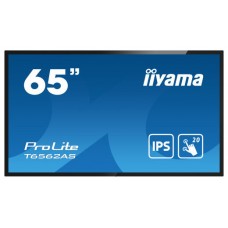 iiyama T6562AS-B1 pantalla de señalización Panel plano interactivo 163,8 cm (64.5") IPS 500 cd / m² 4K Ultra HD Negro Pantalla táctil Procesador incorporado Android 8.0 24/7